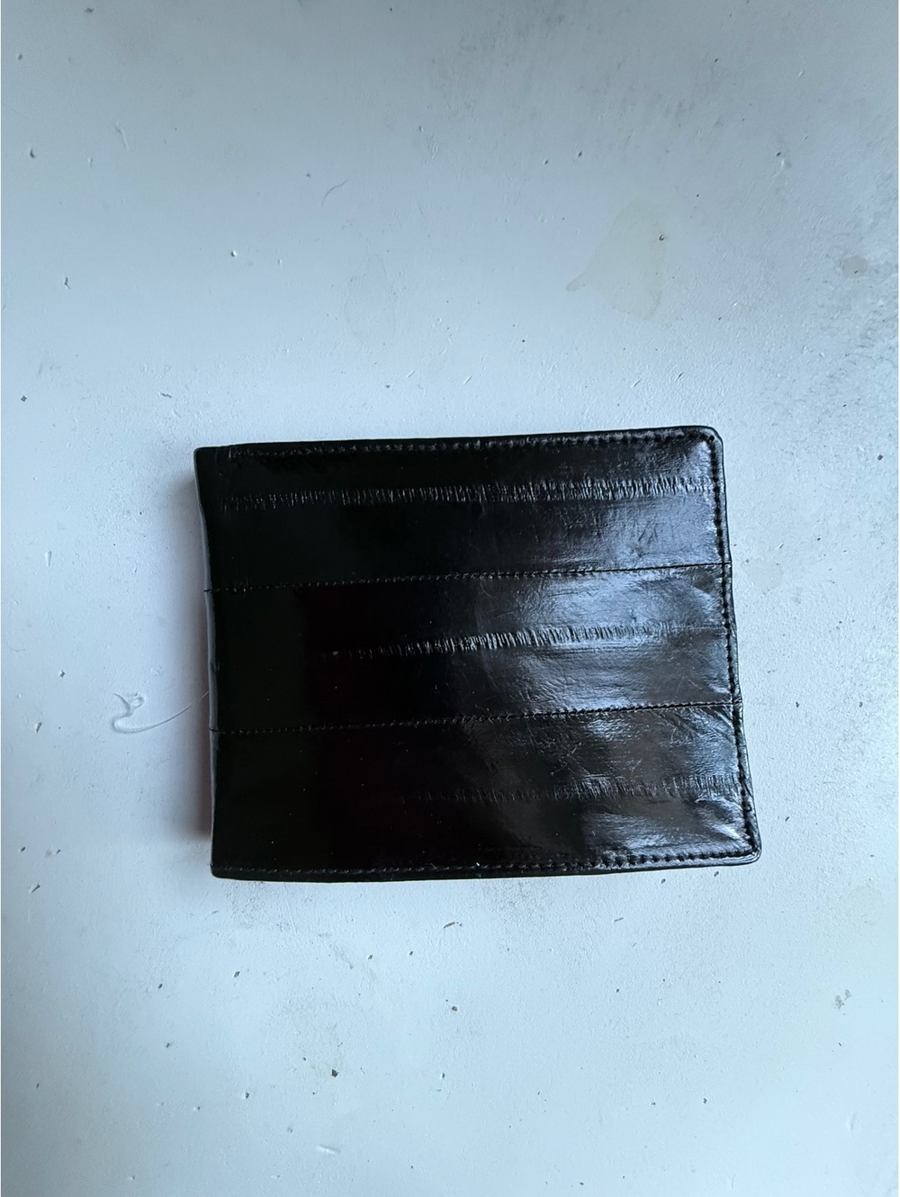 Lee Sands Black Leather Bi-Fold Wallet for Men